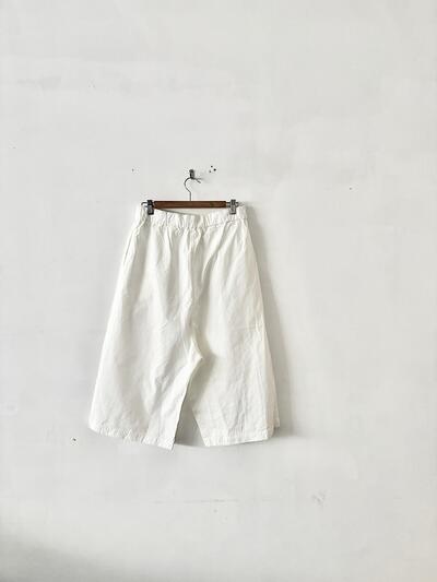 【美品】Gauze# ガーゼ コットン ワイドパンツ ホワイト F 日本製 画像4