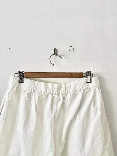 【美品】Gauze# ガーゼ コットン ワイドパンツ ホワイト F 日本製 画像5