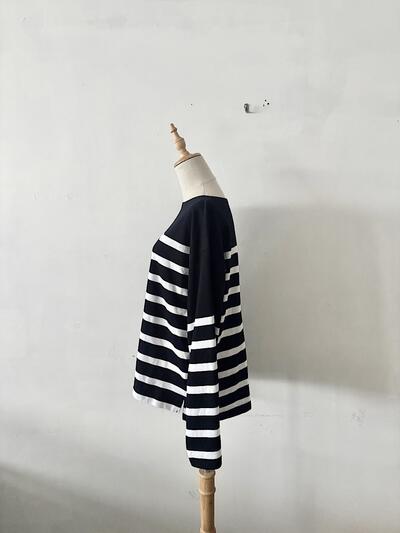 【美品】JOHNBULL ジョンブル バスクボーダーカットソー ブラック M 画像4