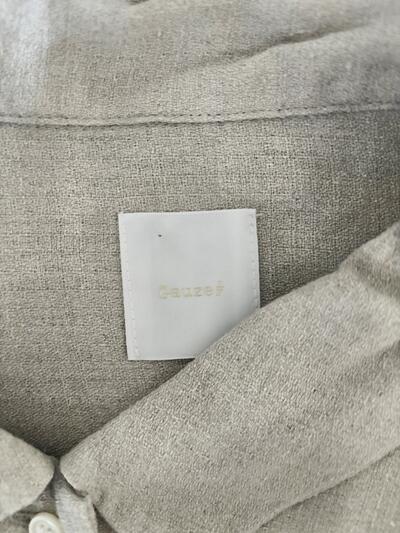 【極美品】Gauze# ガーゼ リネン ルーズギャザーブラウス ナチュラル 日本製 画像5