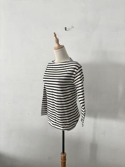 【美品】SAINT JAMES（セントジェームス） ボートネック ボーダー カットソー　 画像3