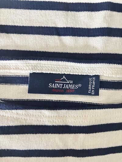 【美品】SAINT JAMES（セントジェームス） ボートネック ボーダー カットソー　 画像6