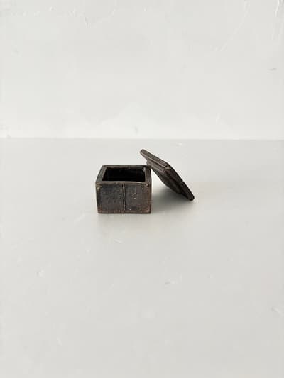 【美品】奥田章 十草 十字 スパイス入れ 蓋物 文五郎窯 信楽焼 作家物 画像1