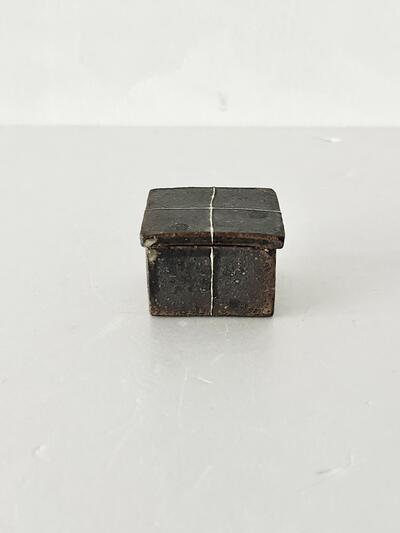 【美品】奥田章 十草 十字 スパイス入れ 蓋物 文五郎窯 信楽焼 作家物 画像5