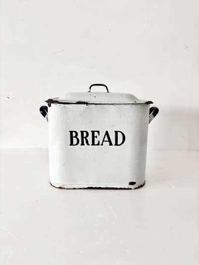 【英国アンティーク】ホーロー ブレッド缶 イギリス製 BREAD 琺瑯 画像1