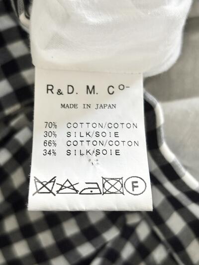 【美品】R&D.M.Co- オールドマンズテーラー ギンガムチェック スカート シルク混　 画像8