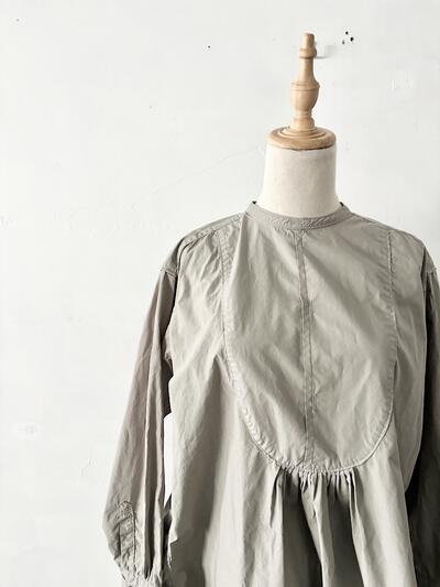 【美品】OUTIL CHEMISIER CORSIER フロントギャザー プルオーバーシャツ 画像2
