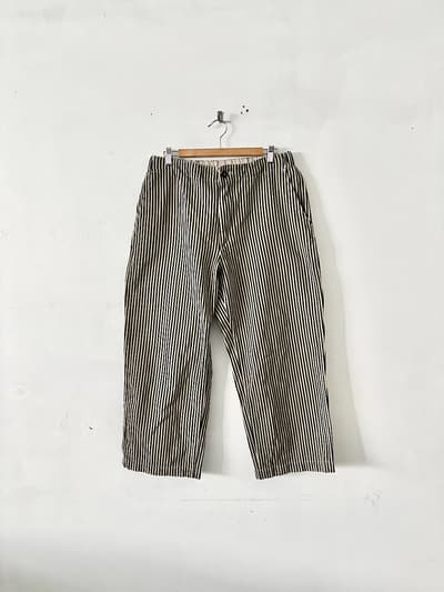 【未使用】45R (45rpm) ヒッコリー ストライプ パンツ サイズ04 インディゴ 藍染 画像1