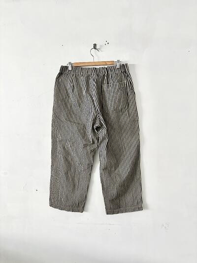 【未使用】45R (45rpm) ヒッコリー ストライプ パンツ サイズ04 インディゴ 藍染 画像4