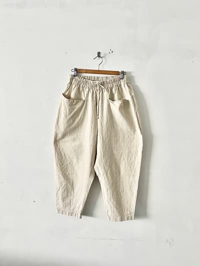 atelier naruse アトリエナルセ コットンリネン サルエルパンツ サイズ1 生成り 画像1