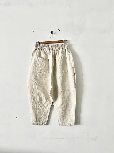 atelier naruse アトリエナルセ コットンリネン サルエルパンツ サイズ1 生成り 画像3