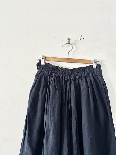 【未使用】HARVESTY ハーベスティ リネン カルメンキュロット ネイビー サイズ1 画像3