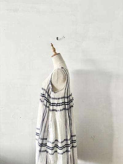 【美品】maison de soil メゾン ド ソイル チェック ピンタックワンピース インナー付 画像5