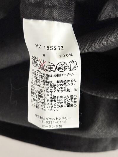 【美品】Honnete オネット リネン ボートネック ロングワンピース ブラック ポーランド製 画像7