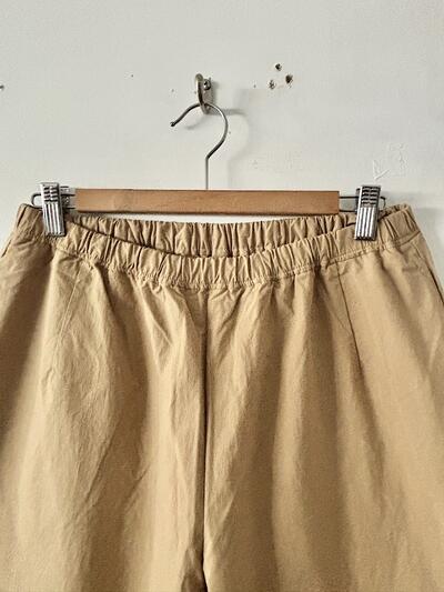 定価1.6万 タグ付 Gauze# ガーゼ コットン ワイドパンツ ベージュ 画像2