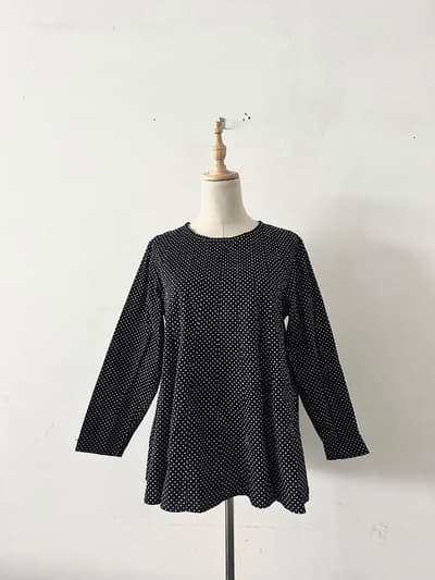 【美品】grin ドット ブラウス 画像1