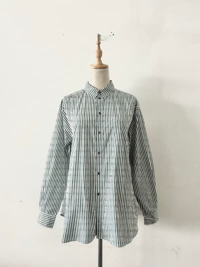 【美品】NAVE ストライプ シャツ 画像1