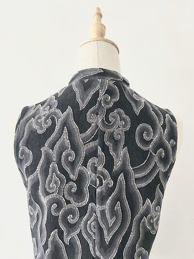 【美品】TIGRE BROCANTE ジャガード スタンドカラー ベスト 画像7