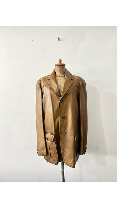 【美品】HEITORN　シープスキン　レザージャケット　スペイン製　 画像1