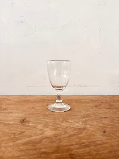 【フランスアンティーク】手吹き　ビストログラス　ワイングラス　S　 画像1