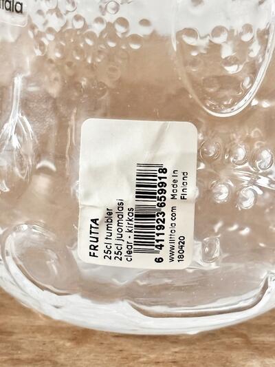 【美品】iittala　Frutta　フルッタ　タンブラー　クリア　250ml　１ 画像4