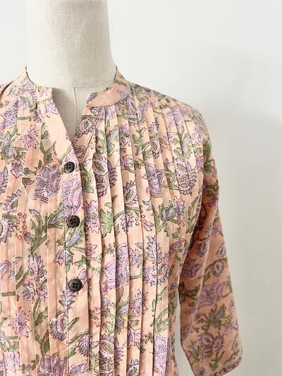 【美品】AINA 花柄 プリーツ ワンピース 画像3