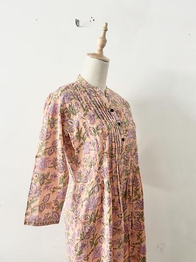 【美品】AINA 花柄 プリーツ ワンピース 画像4