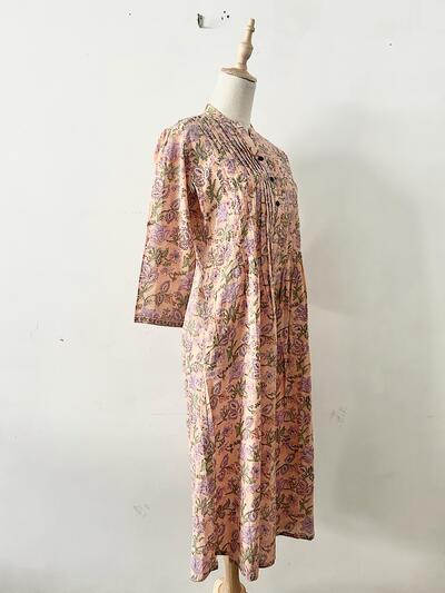 【美品】AINA 花柄 プリーツ ワンピース 画像5