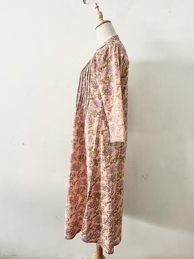 【美品】AINA 花柄 プリーツ ワンピース 画像6