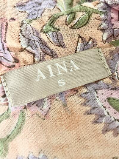 【美品】AINA 花柄 プリーツ ワンピース 画像9