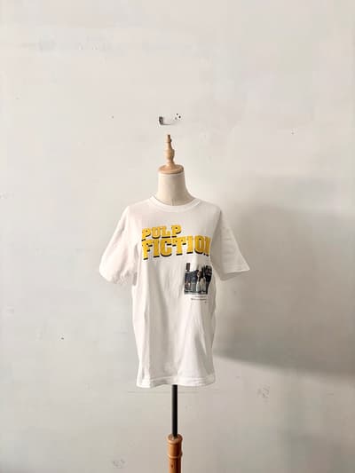 【美品】GOOD ROCK SPEEDパルプフィクション 映画Tシャツ フリーサイズ 白 画像1