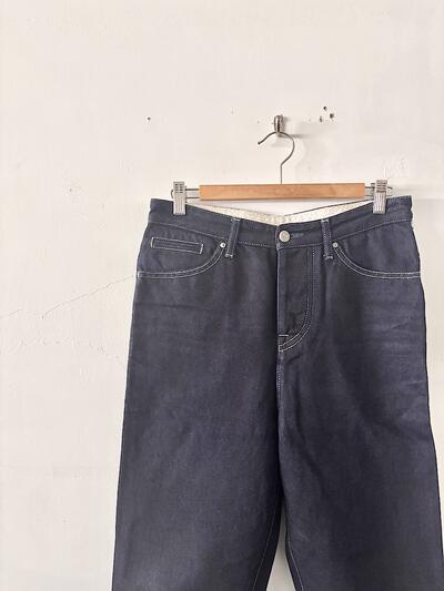 【美品】mina perhonen　always　テーパードデニム　コットンリネン　サイズ38   画像2