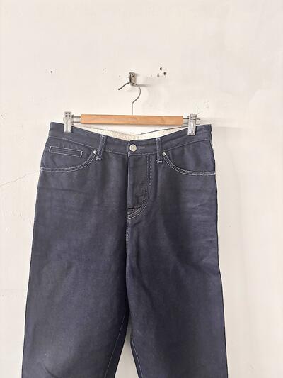 【美品】mina perhonen　always　テーパードデニム　コットンリネン　サイズ38   画像3