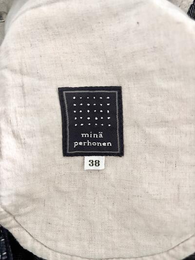 【美品】mina perhonen　always　テーパードデニム　コットンリネン　サイズ38   画像7