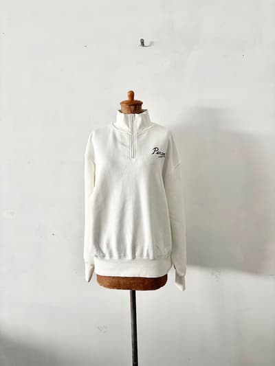 【美品】UNITED ARROWS PERSONS 刺繍スウェット　コットン　白 画像1