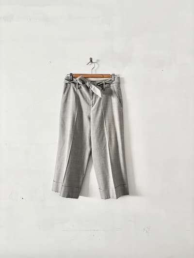 DES PRES　ウールシルクパンツ　サイズ0　グレー 画像1