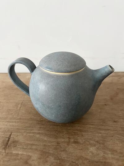 【美品】 福岡彩子 ポット ブルー 急須 食器  画像3