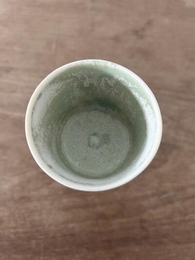 【美品】作家物 加藤かずみ ゴブレット グリーン  画像10