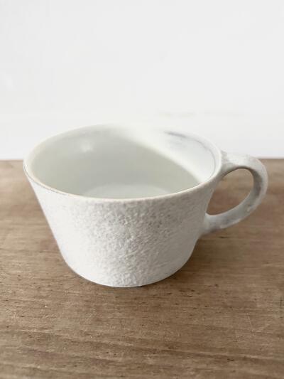 【美品】桑原典子　カップ　グレー白　ワイドマグ　 画像2