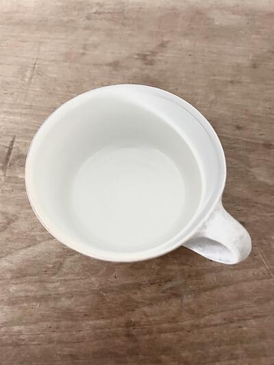 【美品】桑原典子　カップ　グレー白　ワイドマグ　 画像3