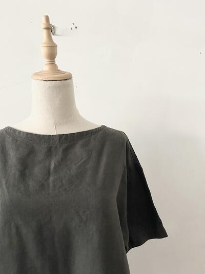 【美品】ORCIVAL  リネン ショートスリーブ プルオーバー チャコール サイズ1 画像5