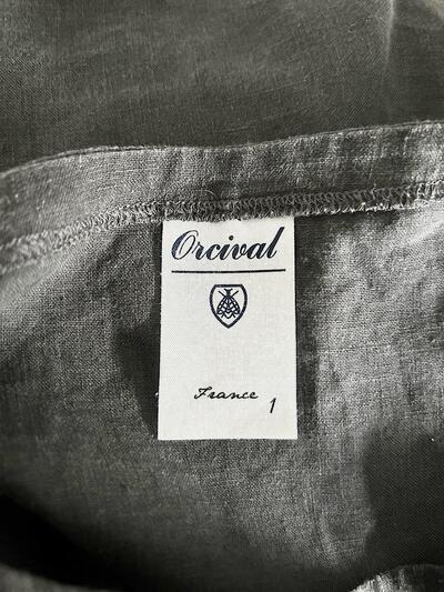 【美品】ORCIVAL  リネン ショートスリーブ プルオーバー チャコール サイズ1 画像8