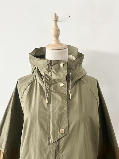 【未使用】Barbour フード付きジャケット オリーブ サイズ8 画像2
