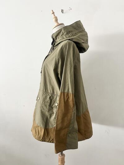 【未使用】Barbour フード付きジャケット オリーブ サイズ8 画像5