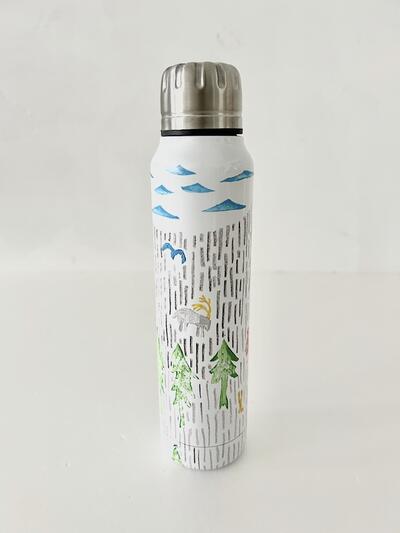 【未使用】 mina perhonen ・ thermo mug one day ミナペルホネン・サーモマグアンブレラボトル 画像3