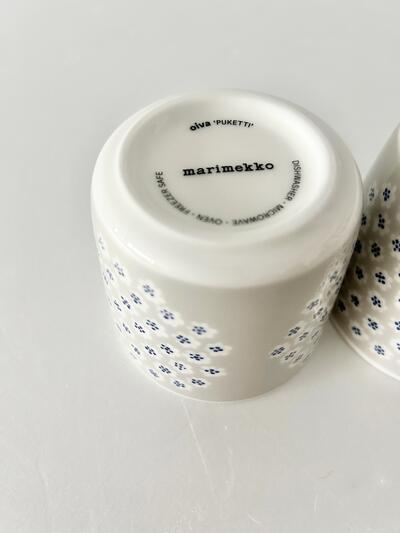 【未使用】マリメッコ プケッティ ラテマグ 2個セット グレーベージュ marimekko 画像5