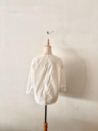 【美品】NO CONTROL AIR ノーコントロールエアー ノーカラーシャツ 白 38 画像5