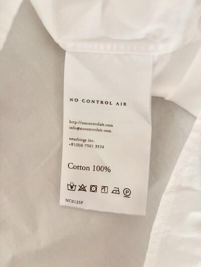 【美品】NO CONTROL AIR ノーコントロールエアー ノーカラーシャツ 白 38 画像7