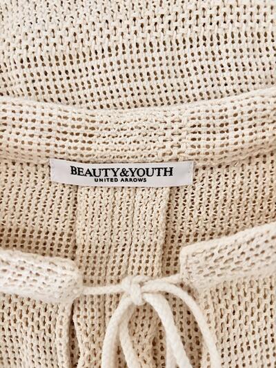 BEAUTY&YOUTH ユナイテッドアローズ メッシュニット プルオーバー アイボリー 画像7