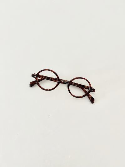 【美品】八百四眼鏡　鼈甲　丸メガネ　レンズなし 画像10